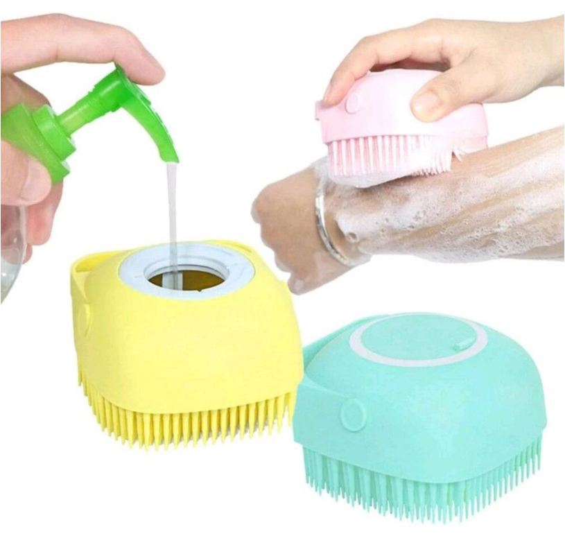 Cepillo Jabonero Masaje Para Mascota