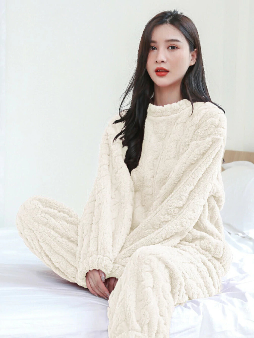 Pijama Unisex Polar Trenzada Invierno